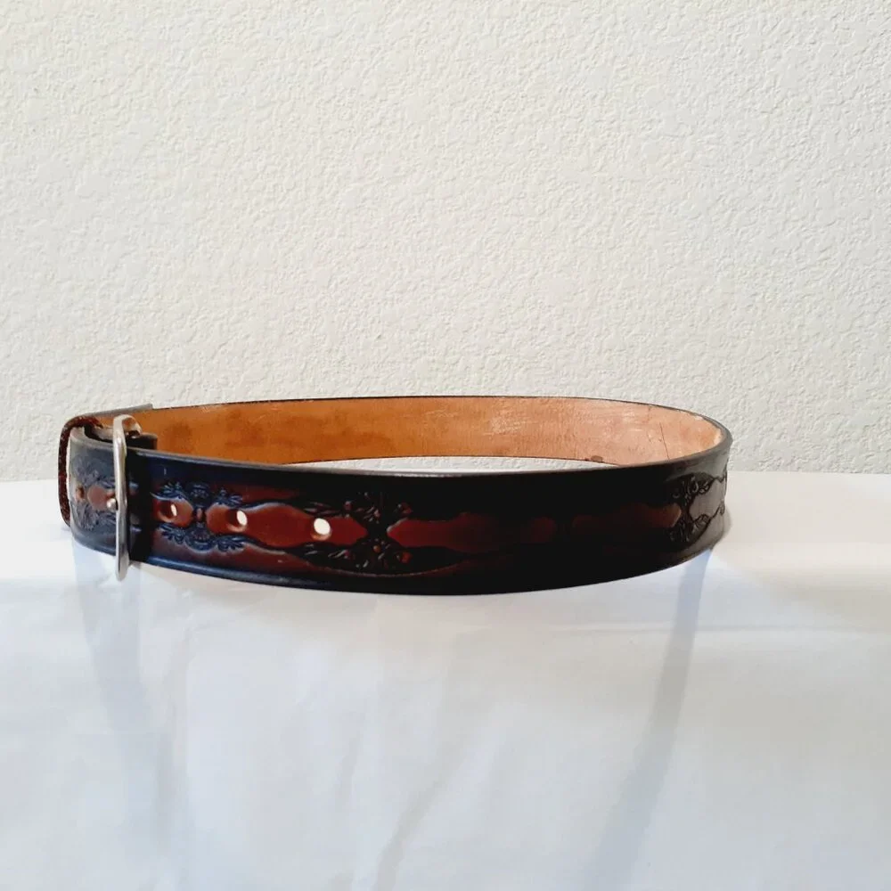 Tooled Leather Belt